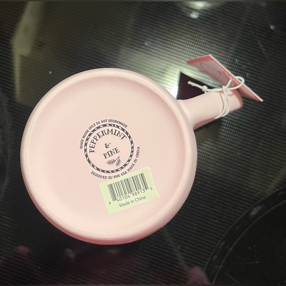 Christmas Pink Gingerbread Gumdrop Matte Soft Touch Mug NWT - Picture 3 of 3